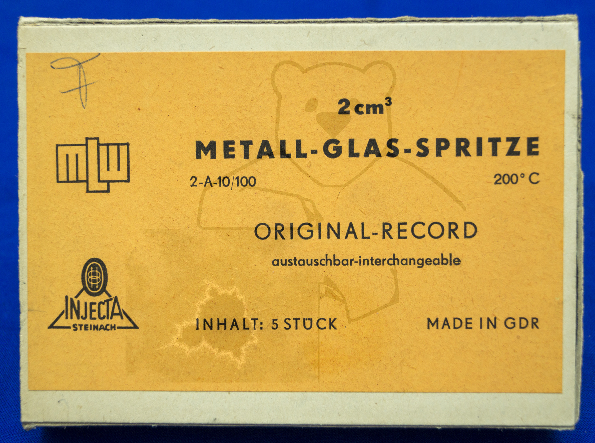 Insulinspritze (VEB MLW, Injecta Steinach), 1970'er Jahre, Verpackung